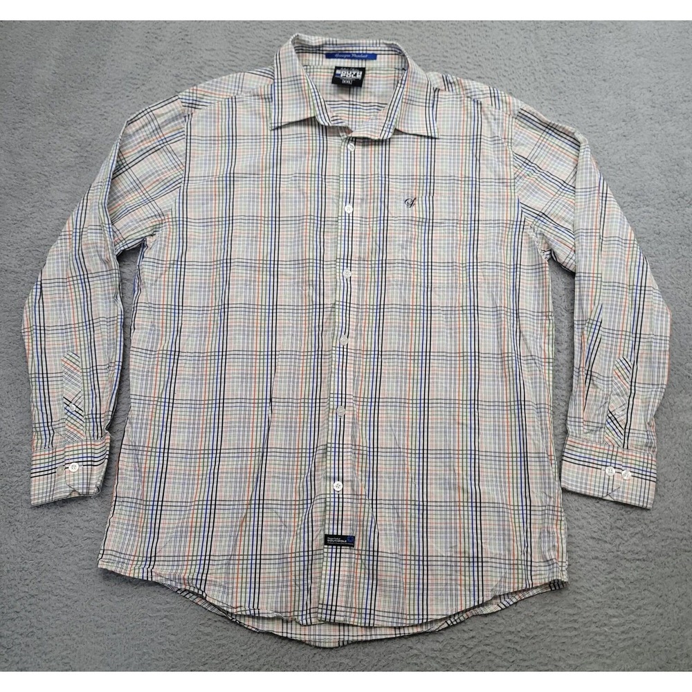 Southpole Hexagon Product‎ Men's XXL Button Up Dress Shirt Plaid Long Sleeve 2XL